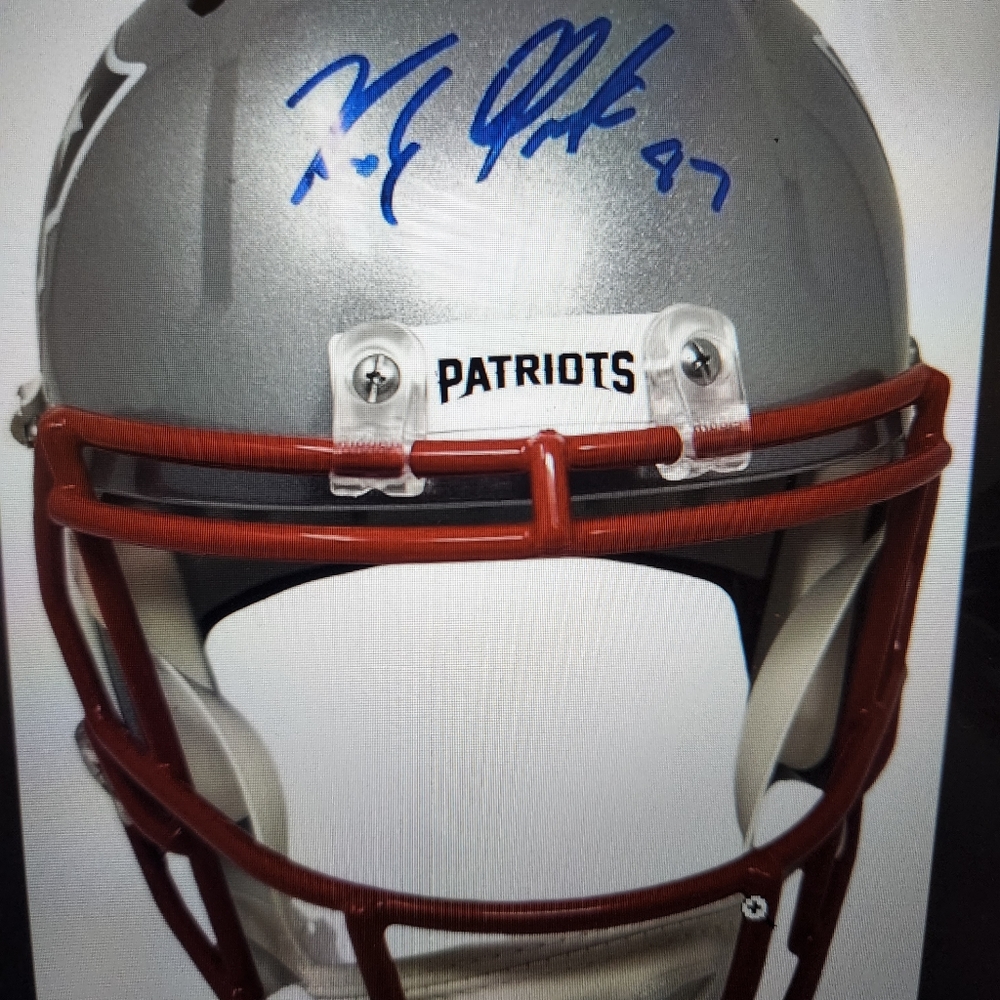 Rob Gronkowski Signed Patriots Full-Size Speed Helmet JSA COA